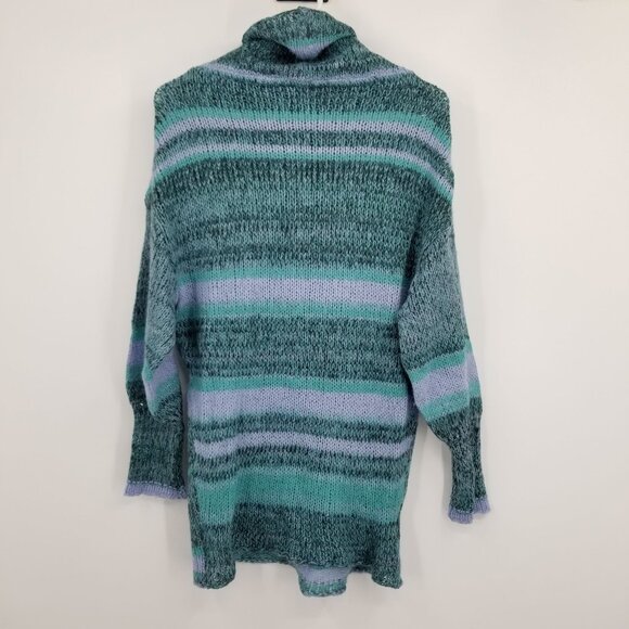 Free People Candy Stripe Waterfall Women's Wool and Alpaca Blend Sweater Size Sm - Picture 3 of 13